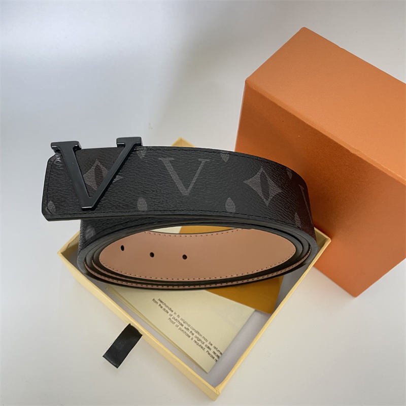 Men belt designer genuine leather belt belts for women Width 38MM 37 Styles Highly Quality with Box Brown-colored floral-patterned belt