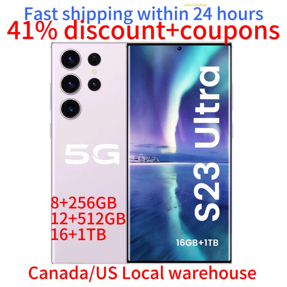 Telephone S23 S24 Ultra 5G Smart Phone 4G LTE Octa Core 6.8 Inch Punch-hole Full Screen Fingerprint Face ID 13MP Camera GPS Unlocked Handy Local-image-949266358