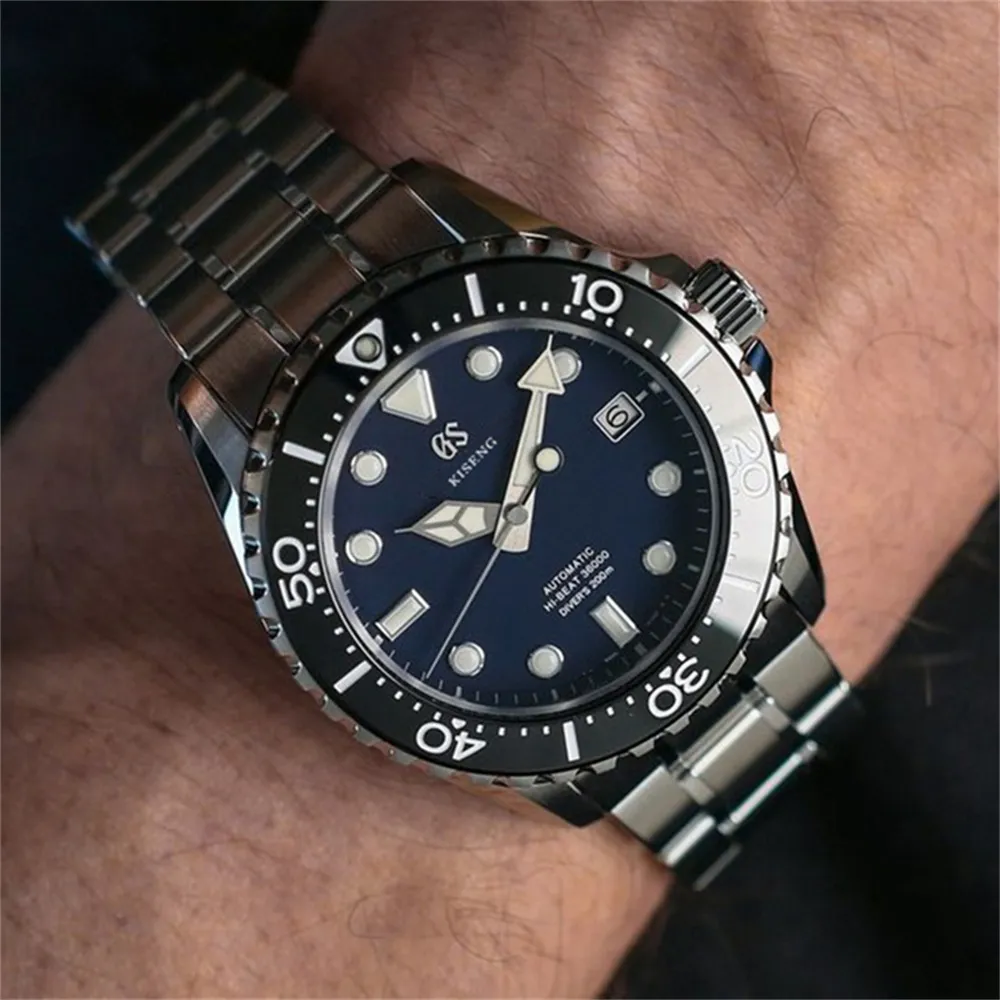 2023 New Top Brand Luxury GS Designer Watches High Quality Crown Blue  Grand Seixx Quartz Movement Mens Watch Fashion Business Sports Montre Wristwatch