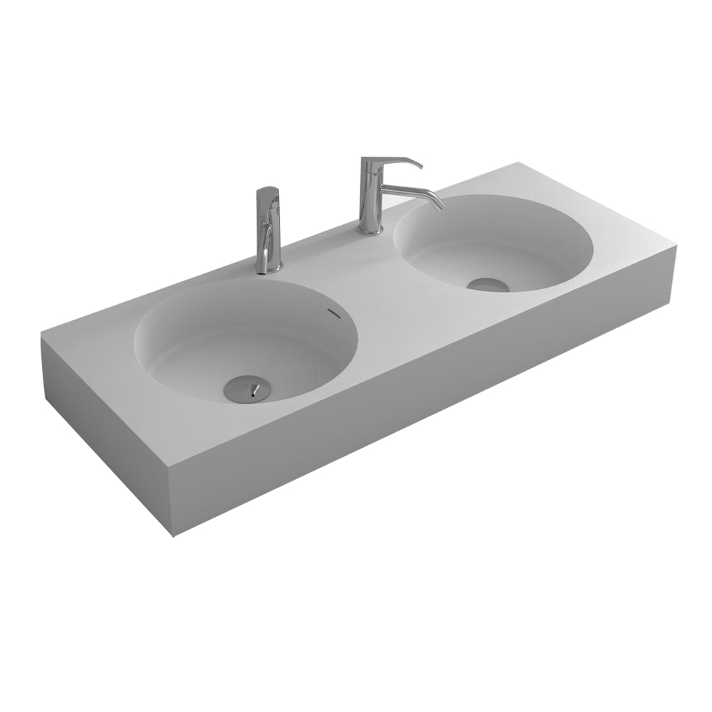 Bathroom Rectangular Wall Hung Wash Sink Fashionable Cloakroom Corian Vanity Washbasin Solid Surface Resin Lavabo RS38305-image-488715405