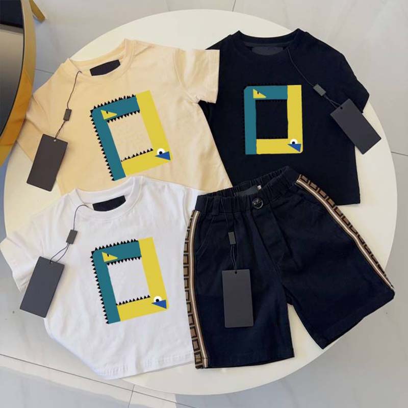 Designer bear Tshirts Shorts Sets brand baby kids toddler Boys Girls Clothing set Clothes Summer white black Luxury Tracksuit youth Sportsuit 2-1-image-949439680