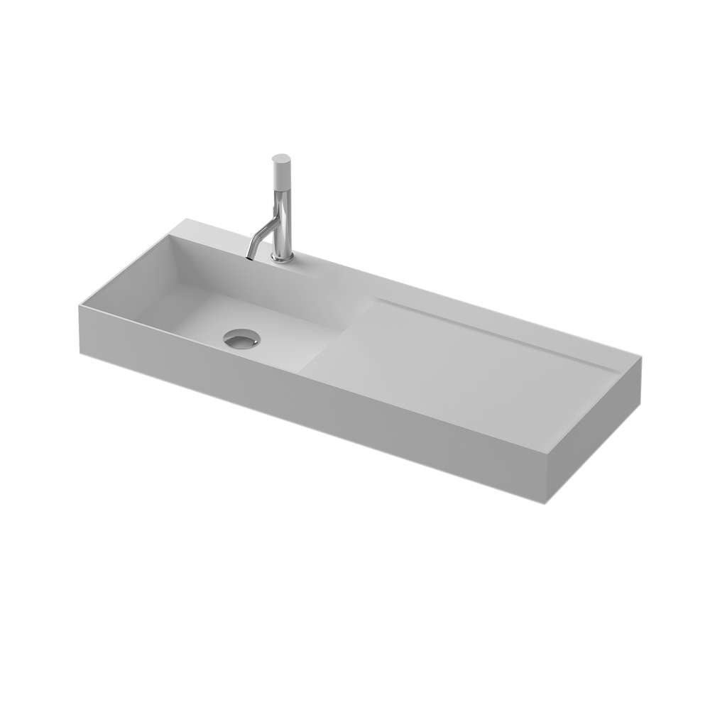 1200mm Bathroom Solid Surface Stone Countertop Vessel Sink Cloakroom Vanity Washbasin RS38624L-image-949780669