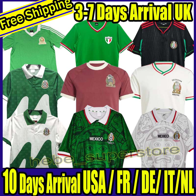 Retro 70 MEXICO BLANCO Soccer Jersey 86 94 98 2006 HERNANDEZ H.SANCHEZ football shirt LUIS GARCIA CAMPOS ancient maillot MARQUEZ 2010 1999 kid ki-image-950104943