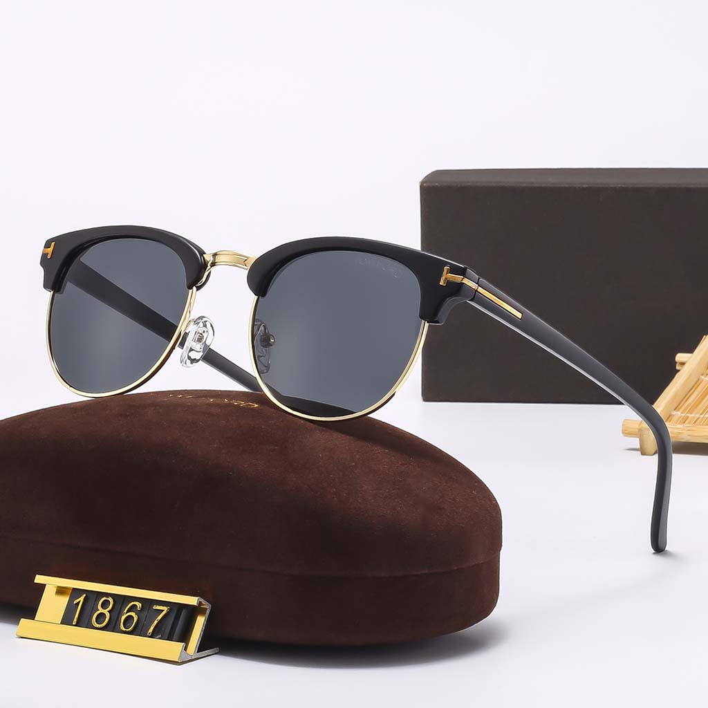 Luxury Sunglasses Womens Mens Goggle Senior Designer Eyewear for Women Eyeglasses Frame Vintage Metal Circular Frame Sun High qualitywith Box-image-950050538