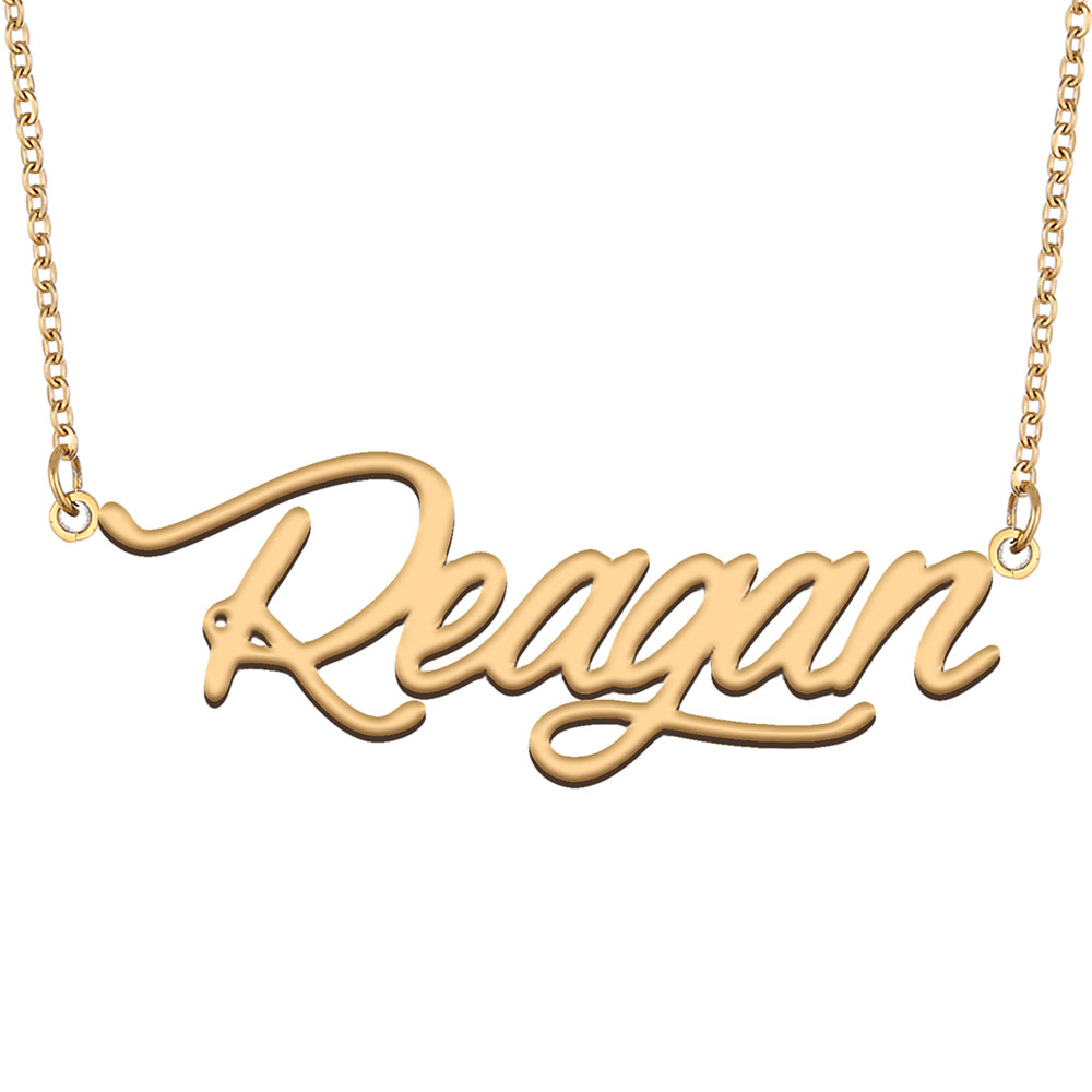 Reagan Name Necklace Custom Nameplate Pendant for Women Girls Birthday Gift Kids Best Friends Jewelry 18k Gold Plated Stainless Steel-image-607068480