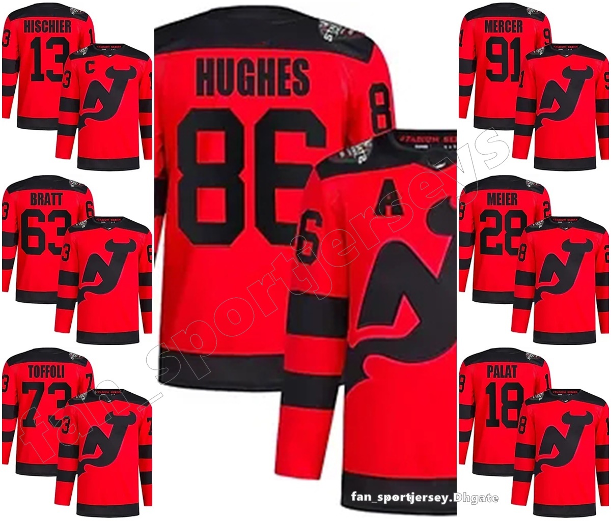 Maillot de la série des Devils de New York, personnalisé, pour hommes et jeunes femmes, livraison directe, 2024
