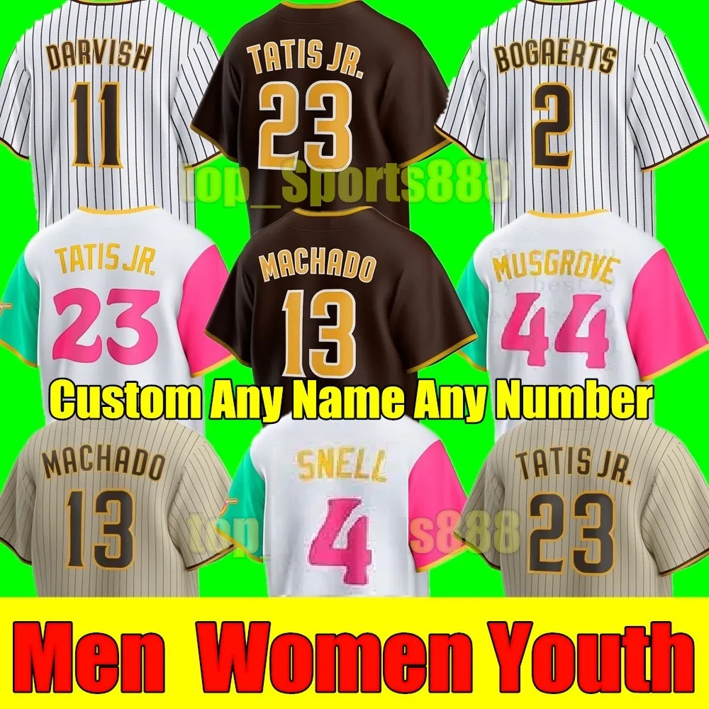 Baseball Jerseys New 2024 Custom S4XL Fernando Tatis Jr Jerseys Baseball Blake Snell XANDER BOGAERTS SAN DIEGO MANNY MACHADO PROFAR YU DARVISH JO-image-995512886