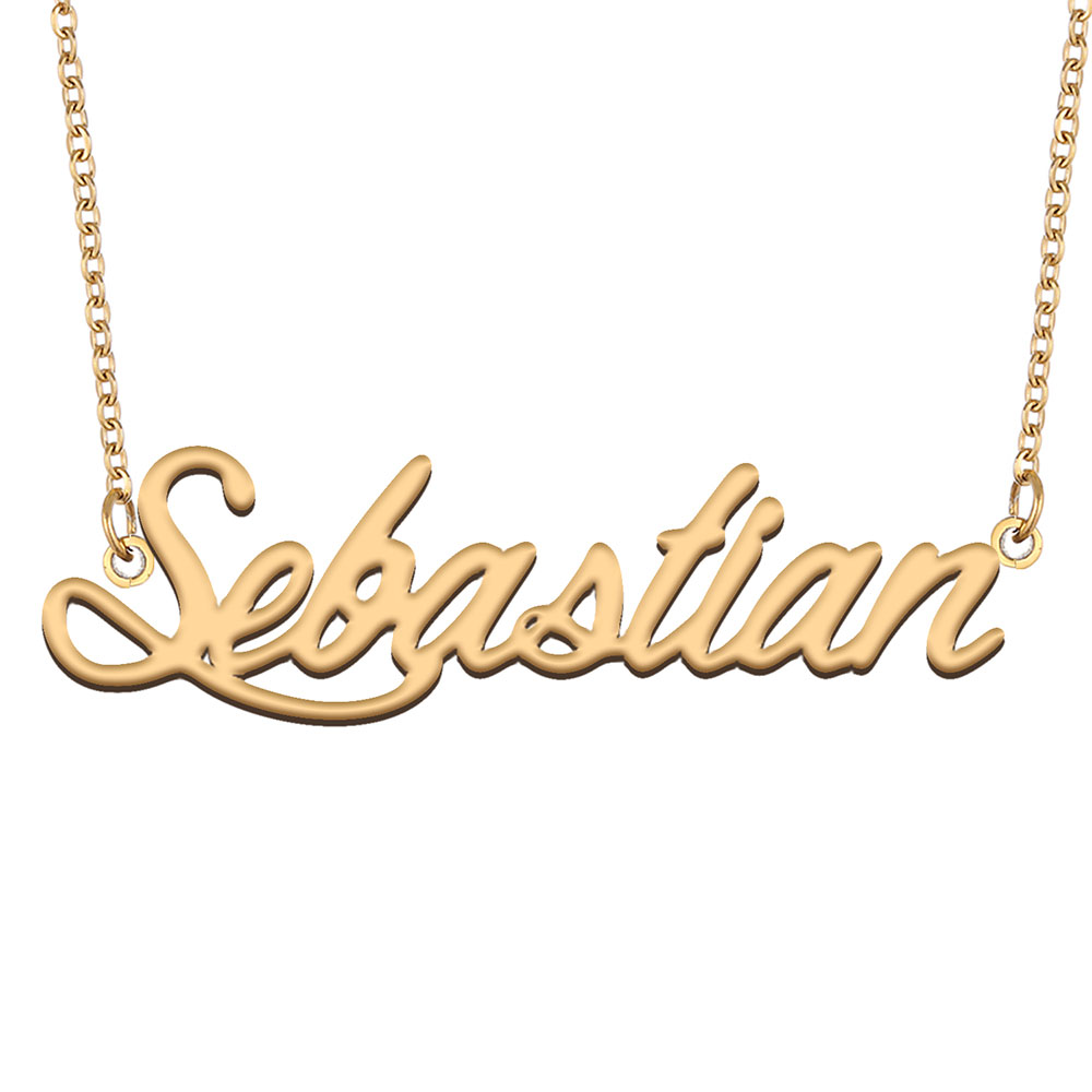 Sebastian Name Necklace Custom Nameplate Pendant for Women Girls Birthday Gift Kids Best Friends Jewelry 18k Gold Plated Stainless Steel-image-608254949