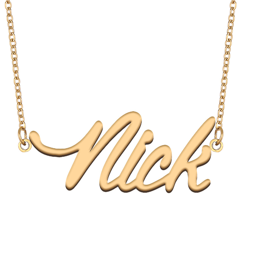 Nick Name Necklace Custom Nameplate Pendant for Women Girls Birthday Gift Kids Best Friends Jewelry 18k Gold Plated Stainless Steel-image-606950922