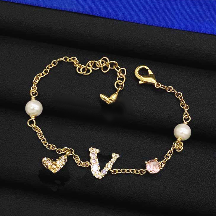 New Charm Brand Bracelets Luxury Designer Bracelet Pearl Crystal Bangle Necklac Wedding A Jewelry Gift High Quality