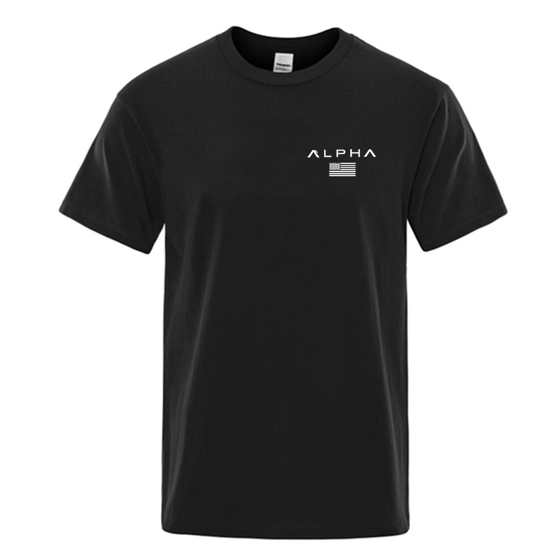 USA New York national flag Printing Male T Shirts Summer 100% Cotton Sweat T-Shirts Breathable Loose Clothes Hip Hop Crewneck Menswear-image-950747008