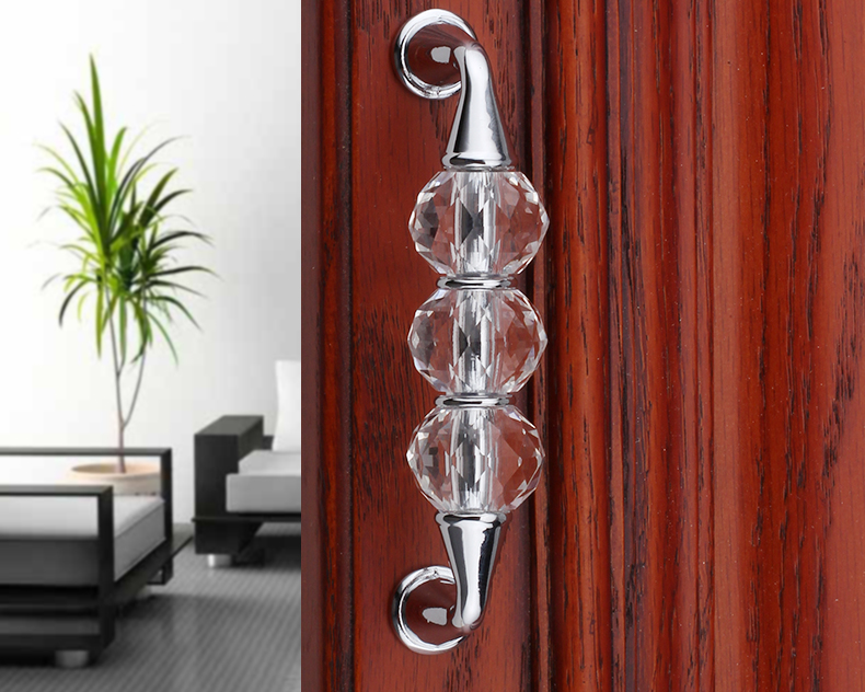 96mm fashion deluxe glass crystal wine cabinet dresser door handle silver golden drawer knobs pulls 3.75&quot; glass diamond handles-image-390054429