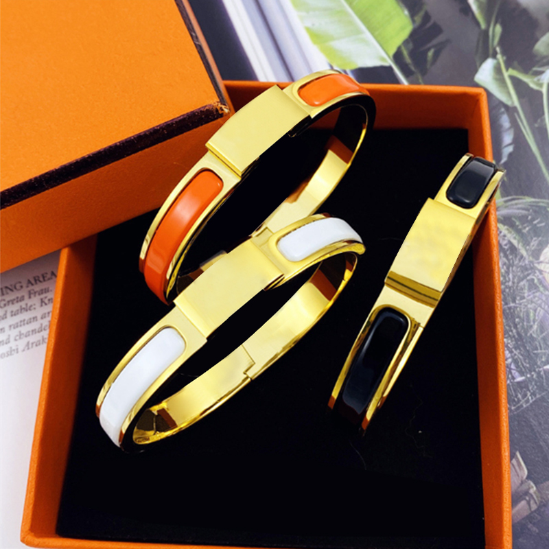 Luxury Charm Bracelets Designer Bangles Modern girls jewlery silver titanium steel 19 Color select Wristband Birthday Gift Mother&#039;s Day clas-image-950708050