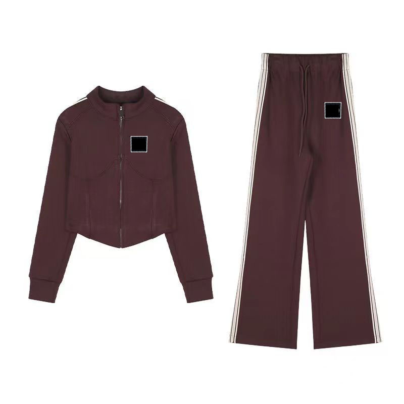 Womens Tracksuits Two Pieces Sets Girl Jackets Pants Embroidery Budge High Quality Woman Tracksuit Designer Spring Outwears-image-950752118