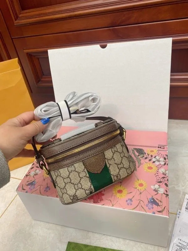 Highquality Ophidia Makeup Bags Fashion Letter Pattern Female Women Designers Shoulder Cosmetic Bag Large Capacity Beauty Travel Handbag-image-950935002