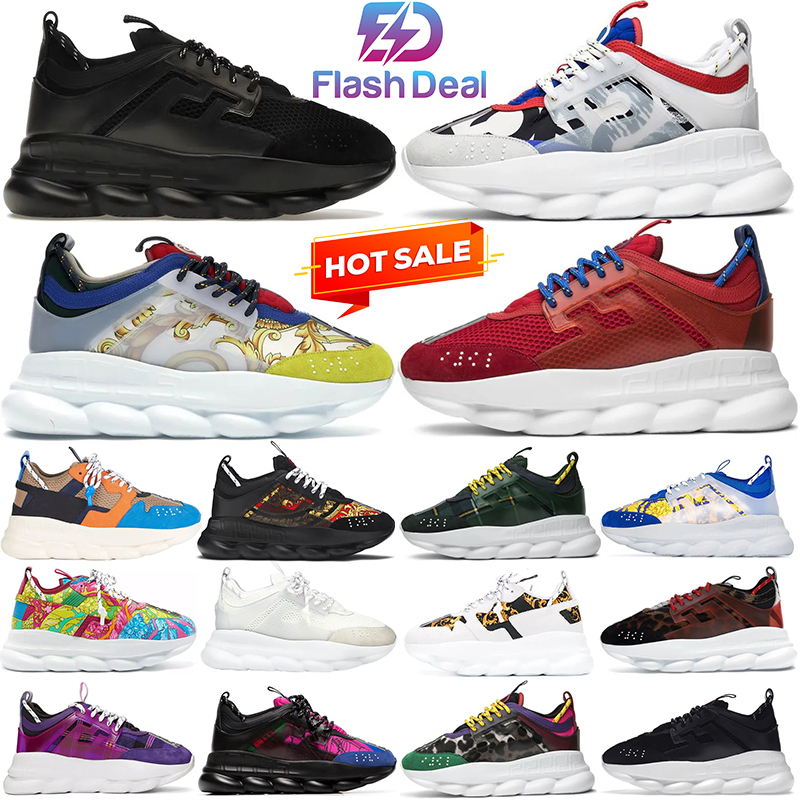 2024 Chain reaction casual shoes men women designer sneakers platform shoe triple balck white cherry Bluette Gold Baroque Print Tartan mens women-image-951034637
