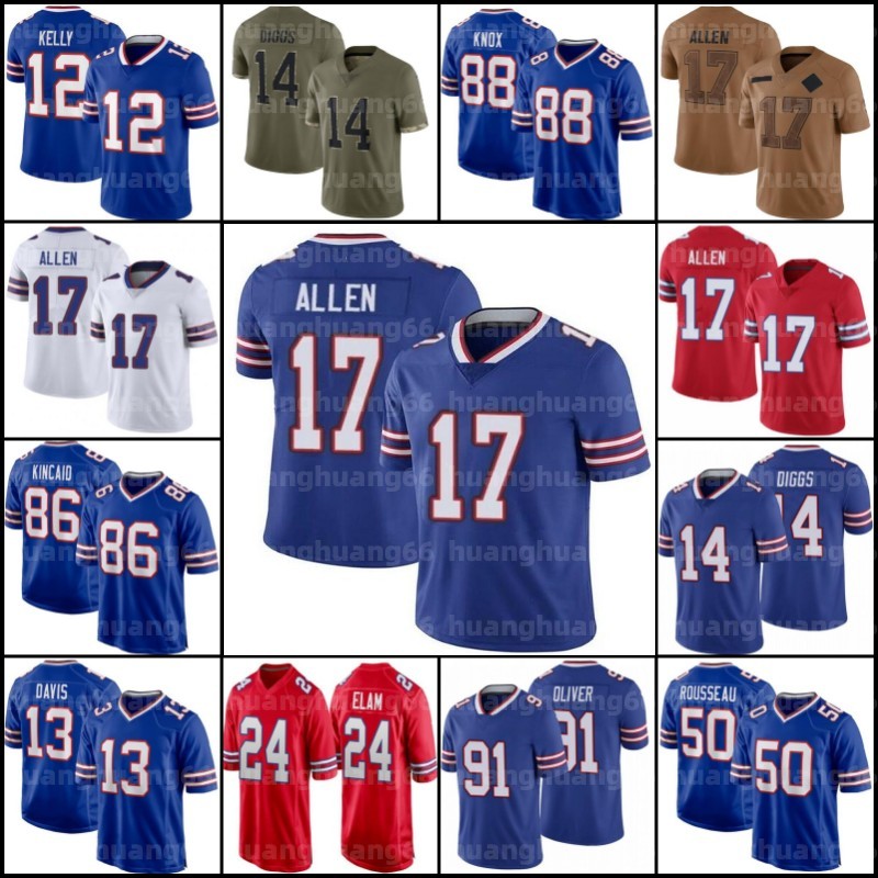 Josh Allen Dalton Kincaid Keon Coleman Football Jersey Damar Hamlin Dawson Knox Matt Milano James Cook Tyler Kelly Von Miller Terrel Bernard Khalil Shakir Dawkins 