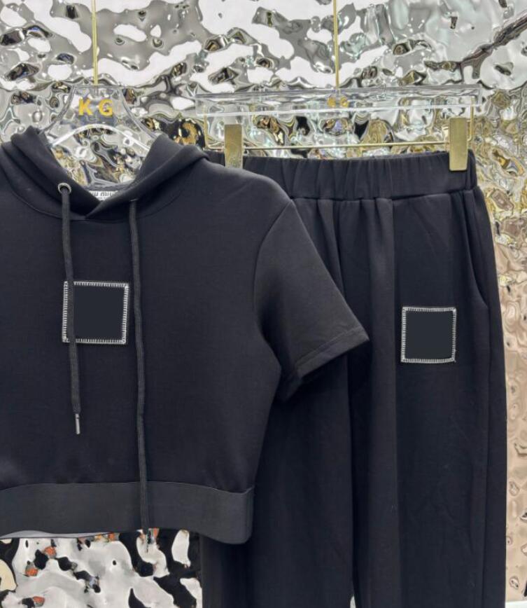 Femmes survêtement chemises deux pièces ensembles printemps été vêtements d'extérieur Style décontracté lettres dame Slim sweats à capuche t-shir