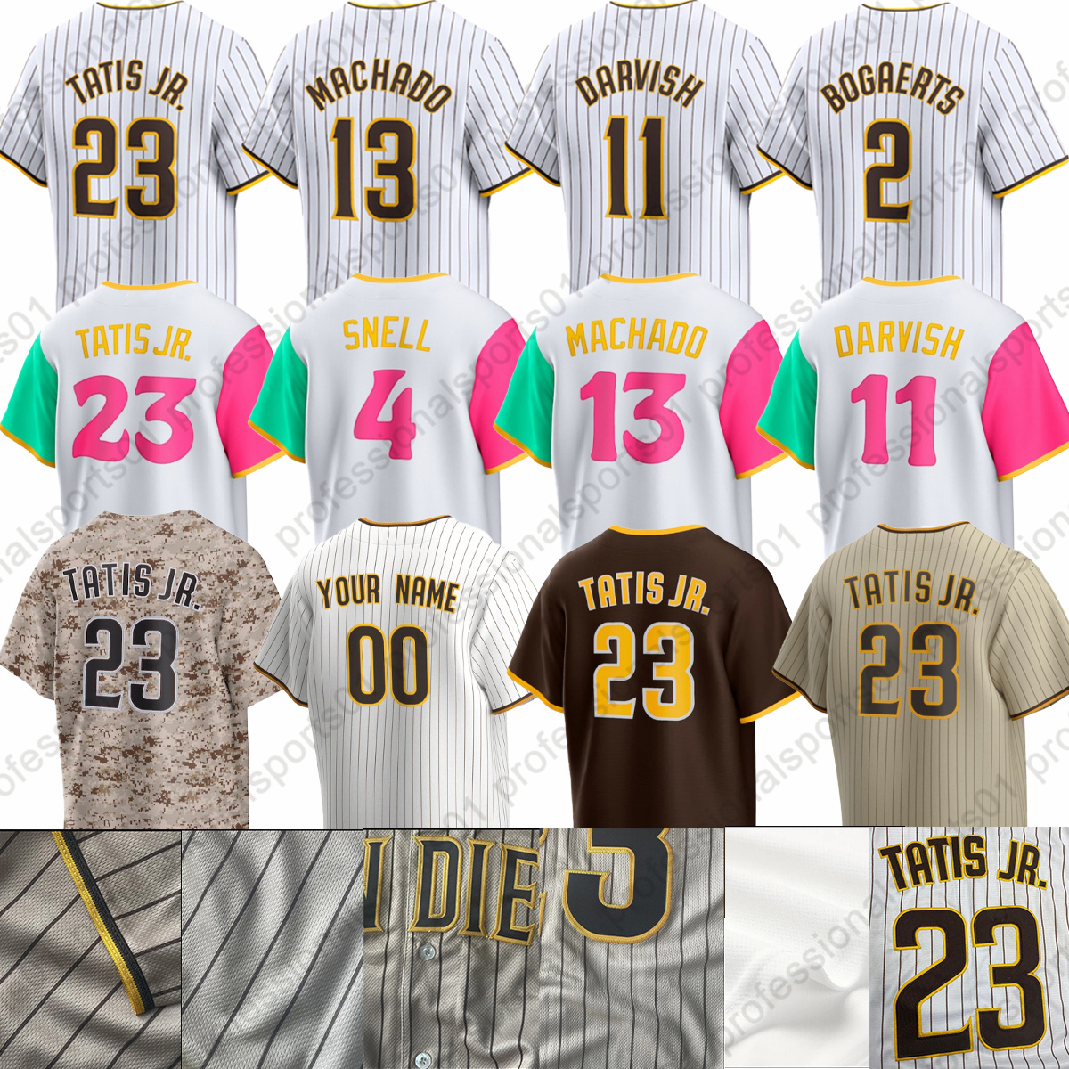 23 Fernando Tatis Jr. 22 Juan Soto Manny Machado Baseball Jerseys San Diego Xander Bogaerts Padres Robert Suarez Yu Darvish Josh Hader Jose Azocar Michael Wacha men yt 