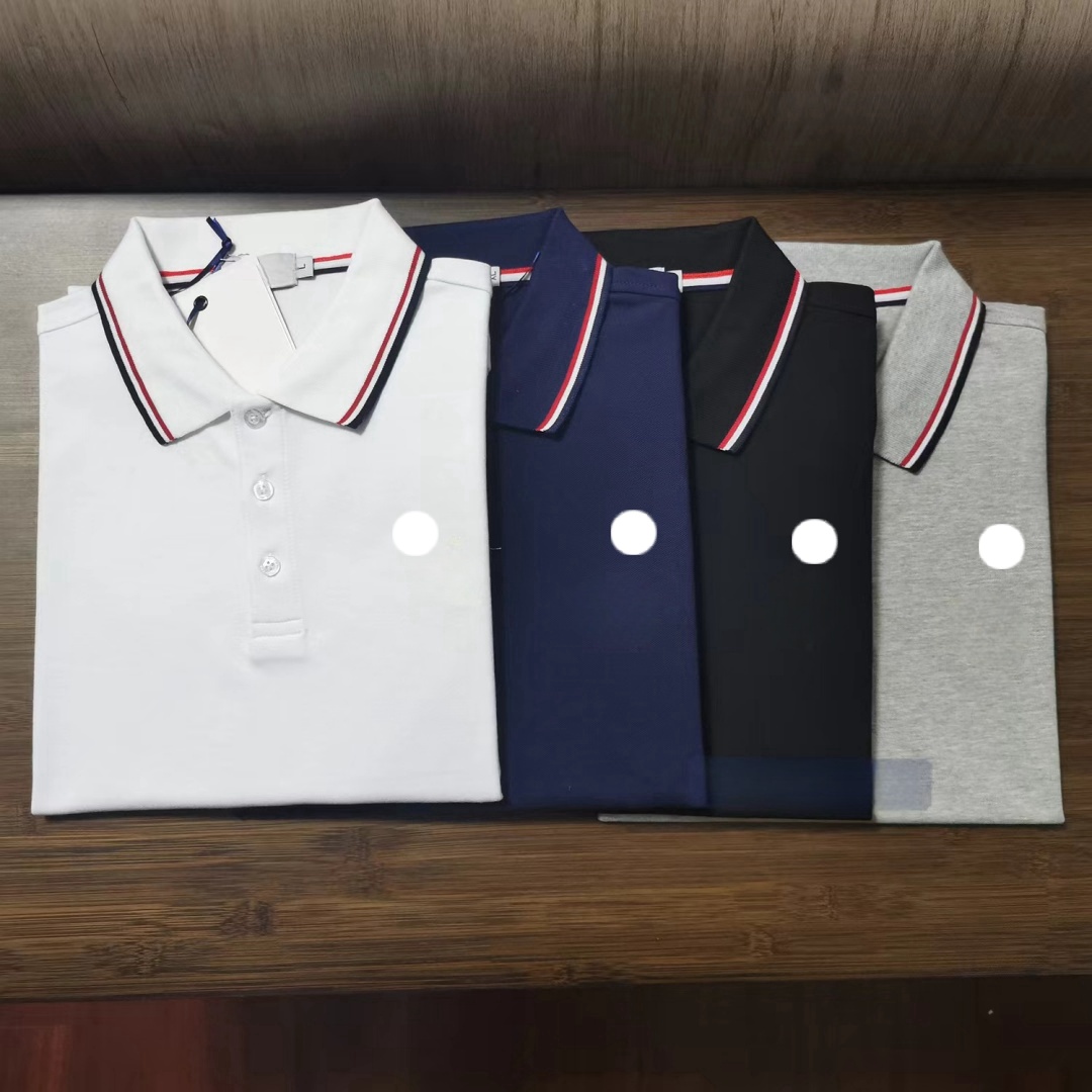 Mens polo shirt designer t shirts New trend men lapel embroidered solid color striped lapel brand short sleeve polos shirts summer luxury Comfortable breathable tee 