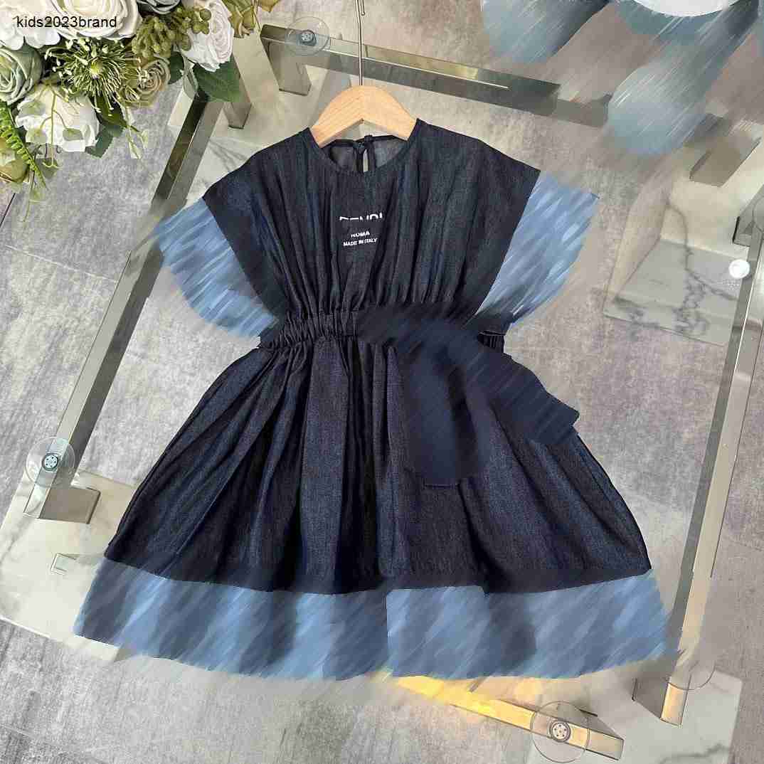 Girl&#039;s Dresses New girls dresses girl skirt Size 110-160 CM kids designer clothes Princess dress Embroidered letters baby frock 24Mar Y25011-image-1041572379