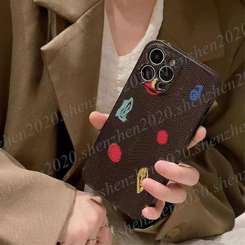 Coque arrière de téléphone avec lettres florales, marque à la mode, pour iP 15 14 pro plus Max 13 12 11