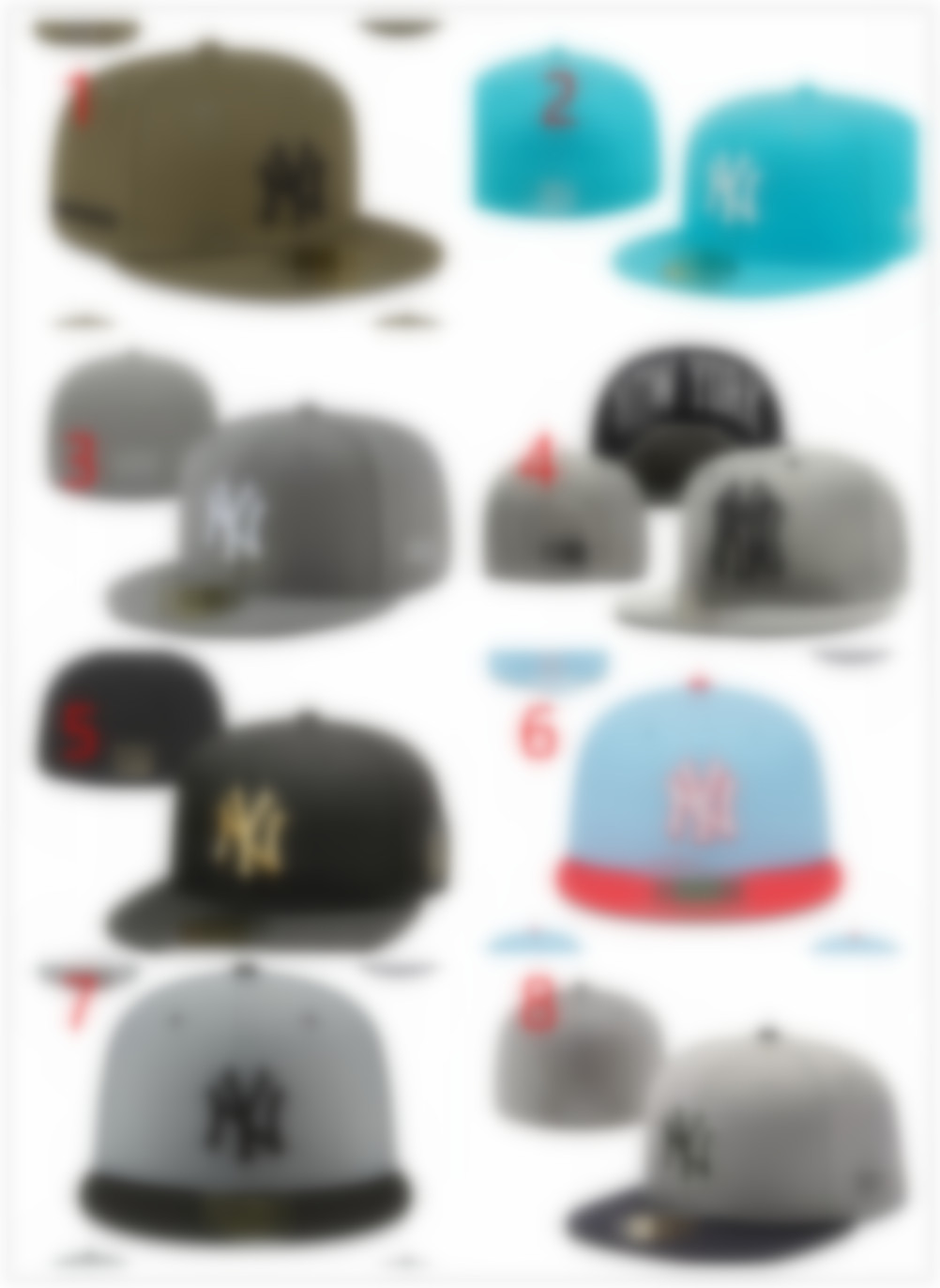 2024 Bonne mode 36 couleurs équipe classique couleur bleu marine sur le terrain Baseball ajusté chapeaux rue Hip Hop Sport York conception entièr