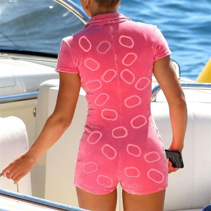 Women Rompers Shorts Designer Pattern Jumpsuits Summer Beach Vacation Bodysuit Clothes Yoga Sports Wear-image-951770841