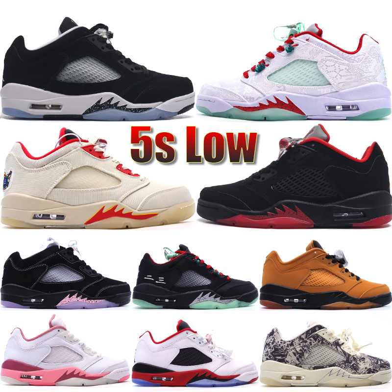 Top Jumpmans 5 5s Low Basketball Shoes For Men Women Designer Trainers Alternate Wings 20th Anniversary Chinese New Year Outdoor Sneakers Size 36