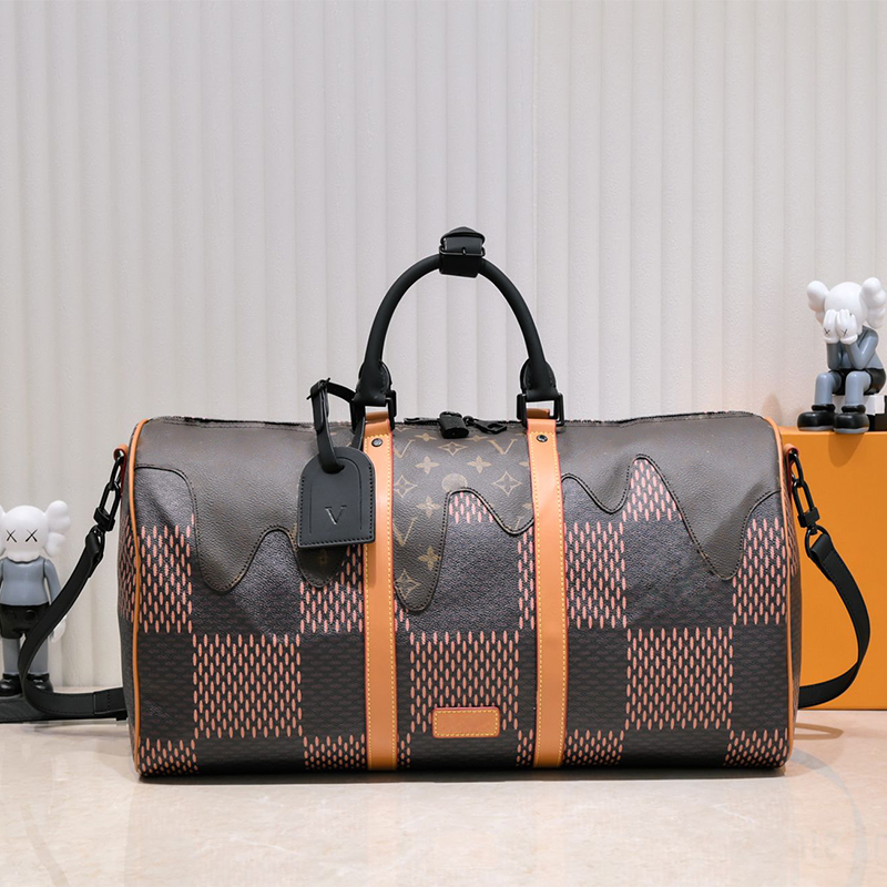 High quality luggage men duffle bag women fashion travel bag Large capacity canvas leather shoulder crossbody travel bag handbag business move du-image-993452522