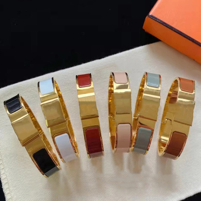 Couple designer bracelets bangles womens mens charm silver gold jewlery fashion classic unisex brands letter Non fading stainless steel designer-image-952469170