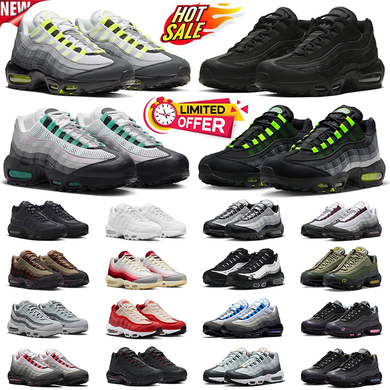 95 95s men women running shoes OG Neon mens outdoor sneakers triple black white Stadium Green Dark Beetroot hyper turquoise chaussure womens sports trainers 