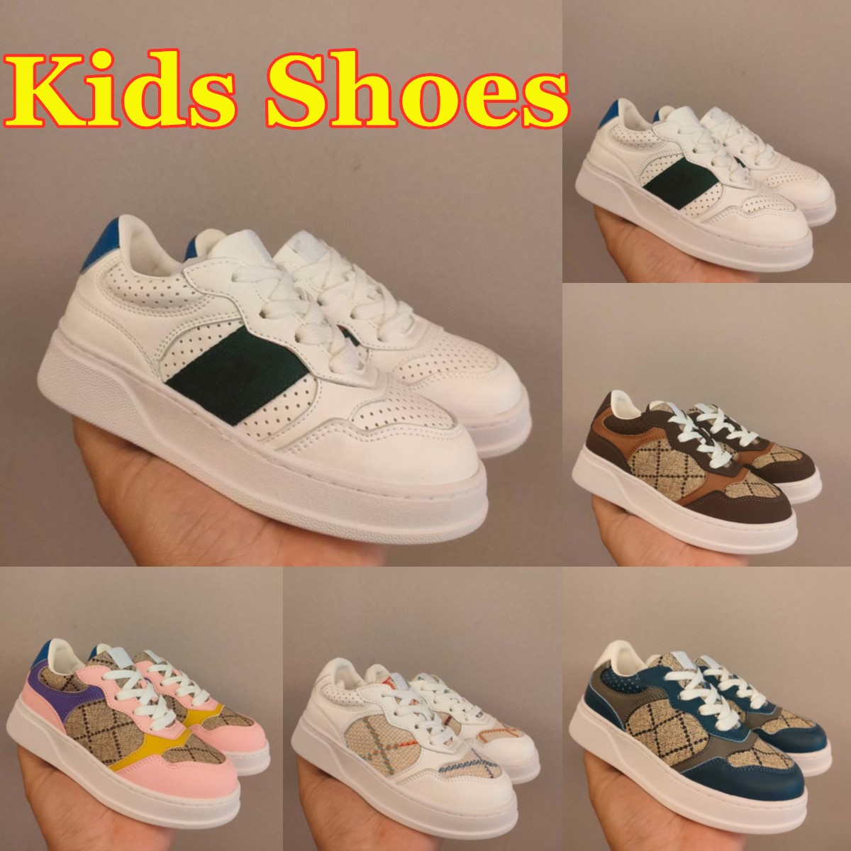 designer kids shoes toddler sneaker baby girls boys Flat leather trainers kid youth infants First Walkers shoe-image-952321068