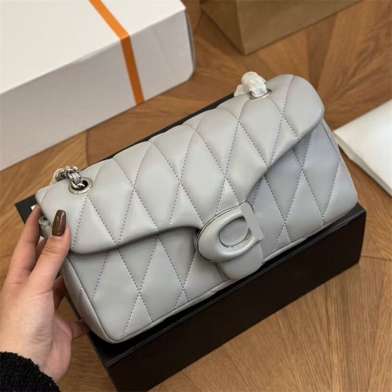 samll bag designer bag tabby real leather baguette shoulder bags womens card holder diamond grid borsa quilted chain luxury handbag designers cross body 