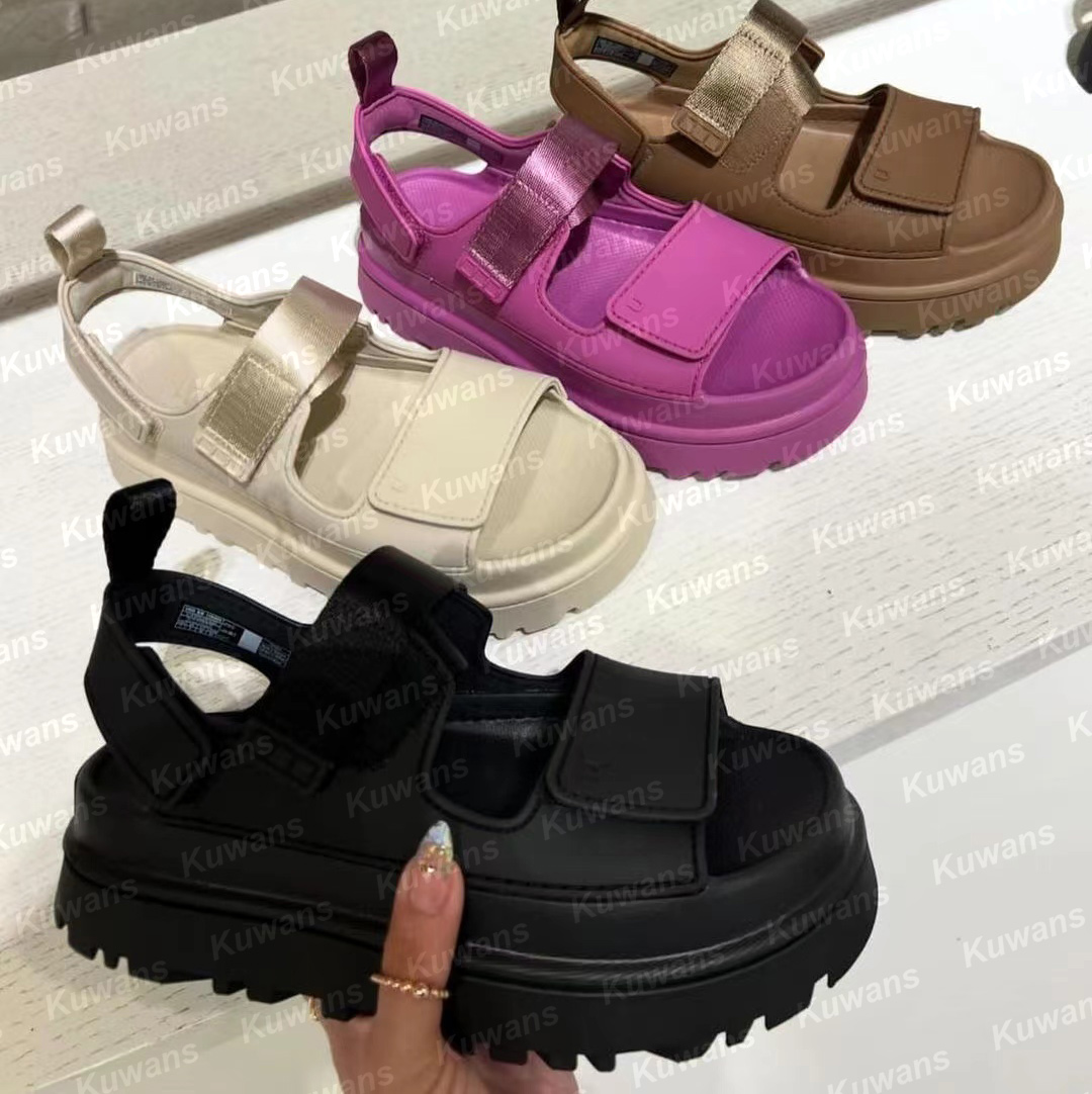 Designer Sandals Goldenglow Women Slippers Platform Sandal Chunky Beach EVA Slides Dad Golden Glow Mules Waterproof Comfort Pink-image-952484758