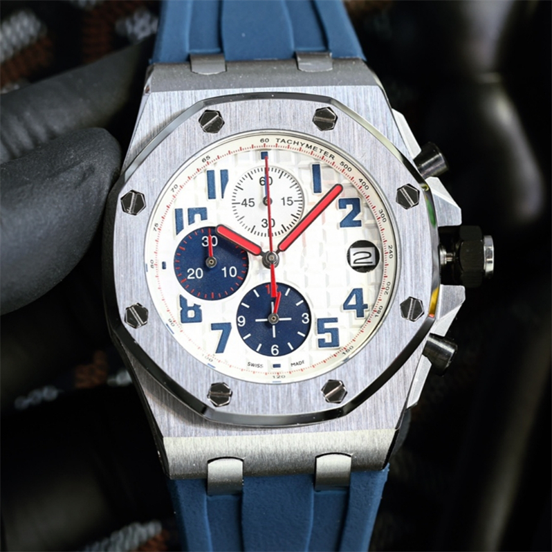 Motre be luxe luxury watch men watches waterproof 42X14mm Multifunctional quartz movement Octagonal drawn sand steel shell Wristwatches Relojes 0-image-952642152