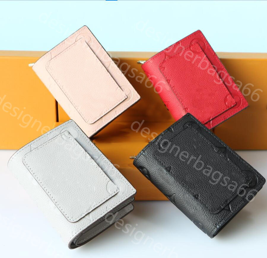 Luxurys Designers Lou double fold Wallets For Men Handbag Embossment Bag card holder Ladies Travel Wallet Zippy Leather and Canvas Patchwork Coin-image-952797221