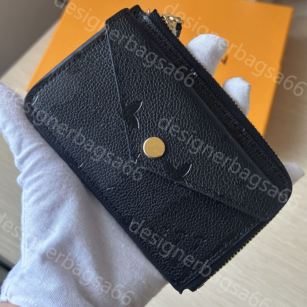 High quality WALLET CARD HOLDER RECTO VERSO Designer leather Fashion Womens Mini Zippy Organizer Wallet Coin Purse bag Belt Charm Key Pouch 6699-image-952770197