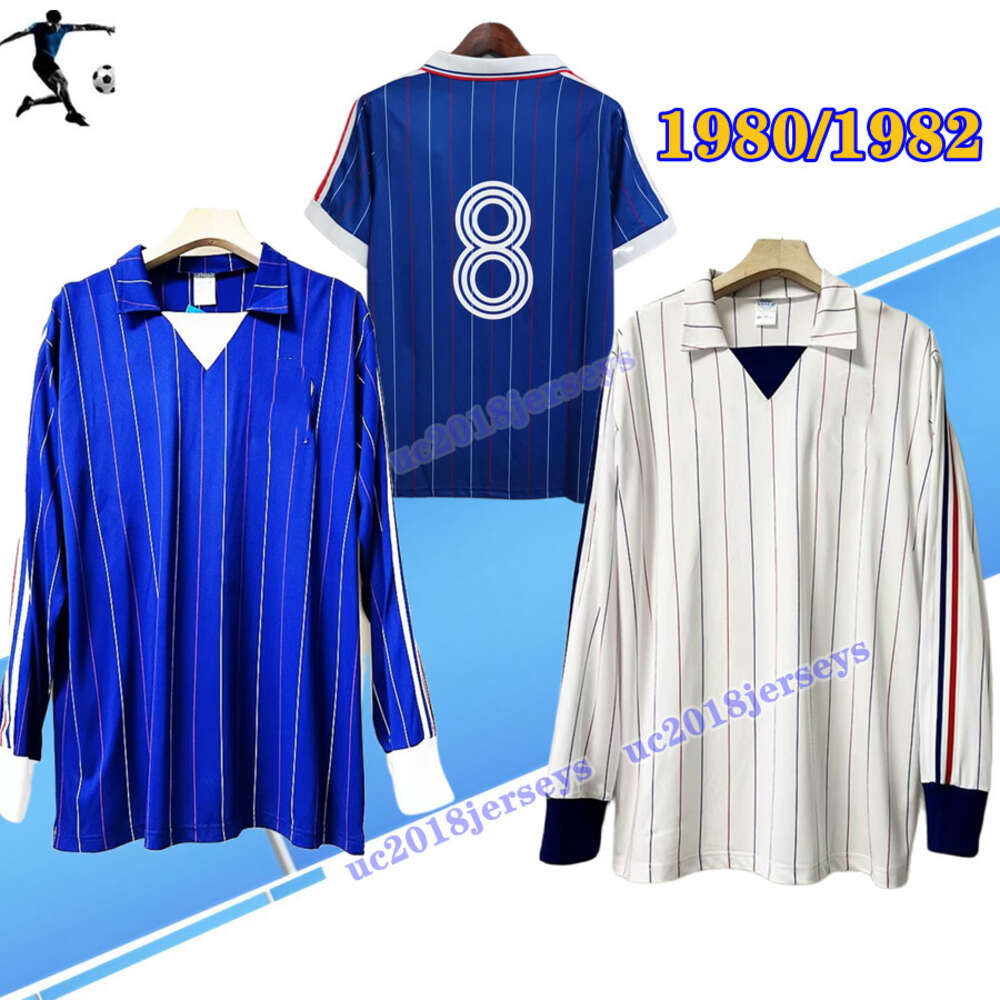 Long sleeved 1982 FR Retro Version ZIDANE Jerseys 82 90 94 96 98 02 04 06 HENRY MAILLOT DE FOOT Soccer Shirt 2000 Home Trezeguet Football Uniform-image-952802081