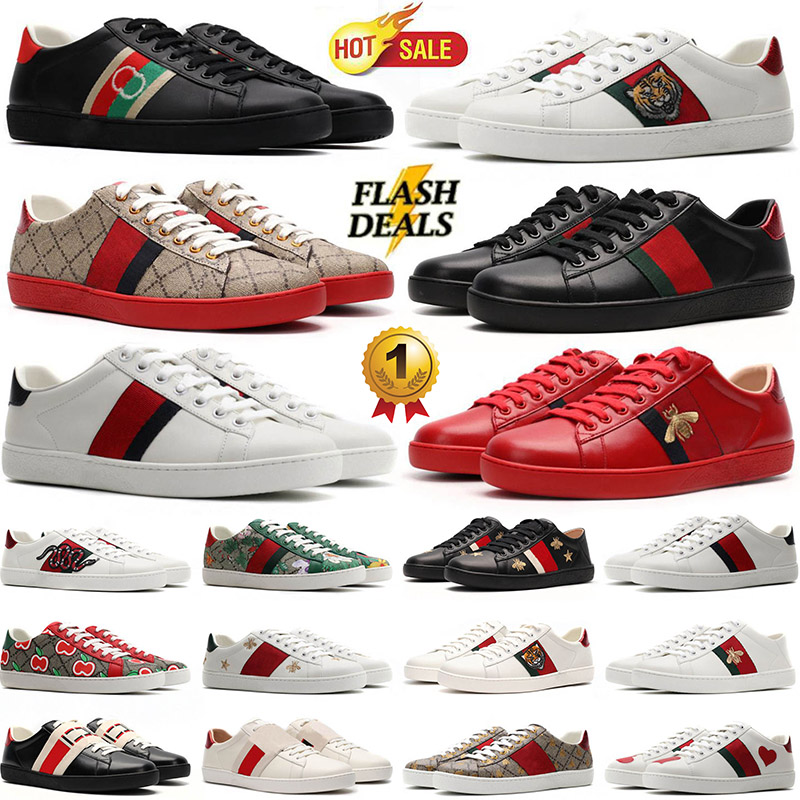 2024 Luxurys OG Ace Sneakers Bee Low Flat Casual Shoes Skate Vintage Mens Women Top-High Quality Tiger Embroidered Stripes Designers Trainers Loa