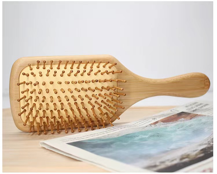 hair brushes bamboo detangling brush curved brush massage comb detangling portable hairbrush for women straight curly styling brushes