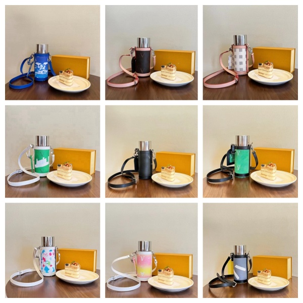 500ml Fashion Designed Water Bottle Vacuum Cup With Strape Cup Cover & Gift Box-image-746963409