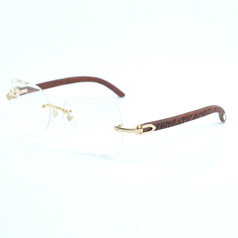 Factory direct sales of fashionable and cut clear lens 8300817 natural tiger or red or green wood leg size 60-18-135 mm-image-953399002