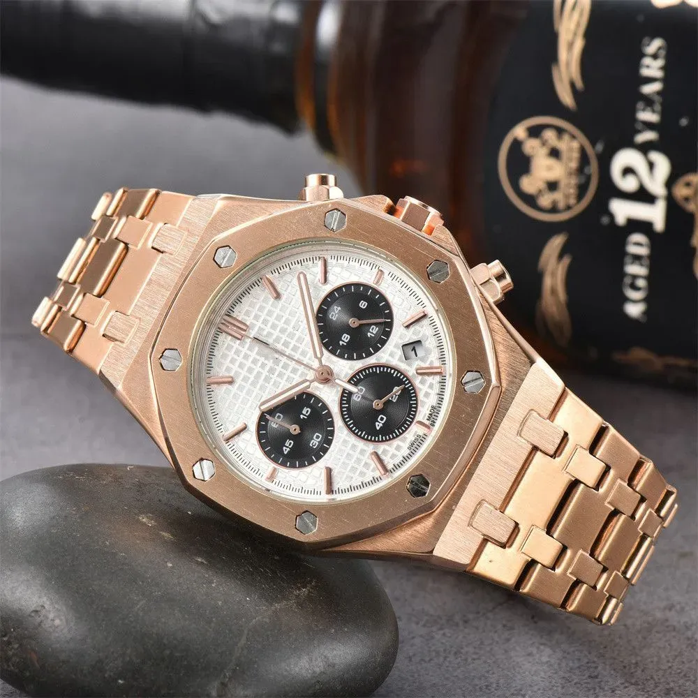 High Quality Top Brand AP Mens Watches Luxuryquartz Stainless Steel Calendar Sapphire Automatic Designer Movement Multifunction Chronograph Man W-image-996978185