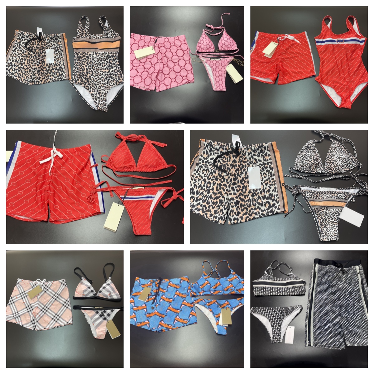 HIS HERS Classic Swimwears Designer Beach Shorts Ladies Bikini Printed Bathing Suit Outdoor Summer Beach Swimming Wear Set for Men Woemn-image-953900651