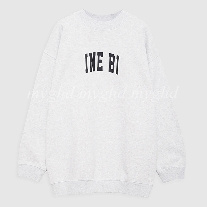 Women Sweatshirts Round Neck Hoodies Size SML Gray Color Inner Fleece Sweaters Letter Printed 20439 26675