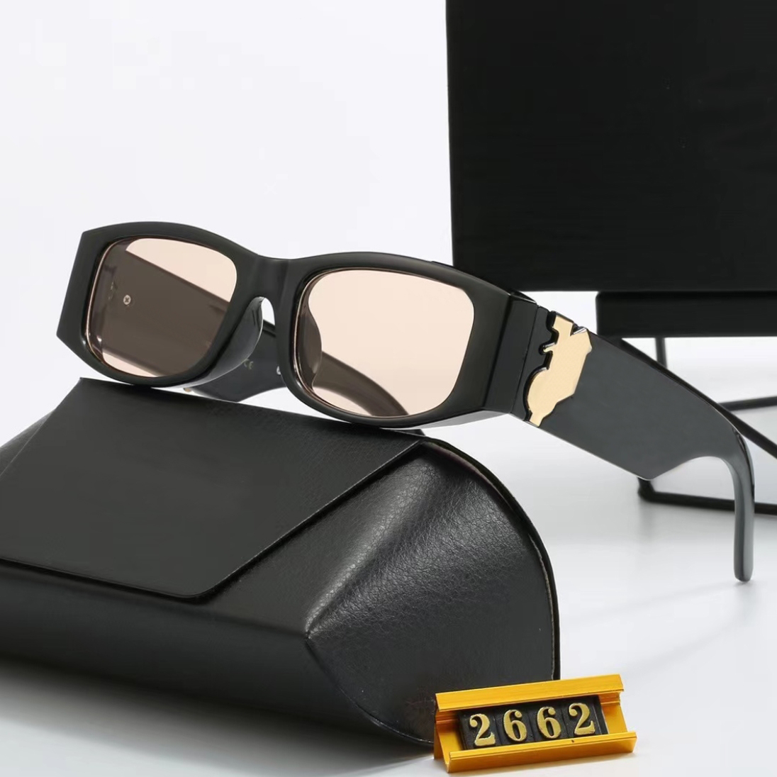Sunglasses for Women Men Designer Sun glasses Summer Shades Polarized Eyeglasses Big Frame Black Vintage Oversized Sun Glasses of Women Male with-image-953958315