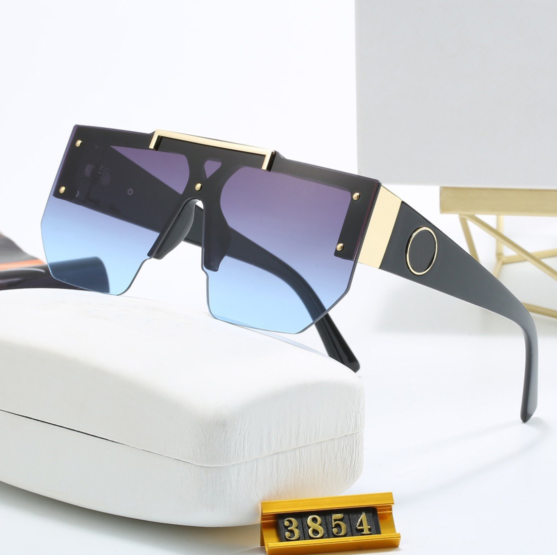 Mens sunglasses Womens designer Beach cycling sunglasses Brand travel half frame glasses Unisex top four colors