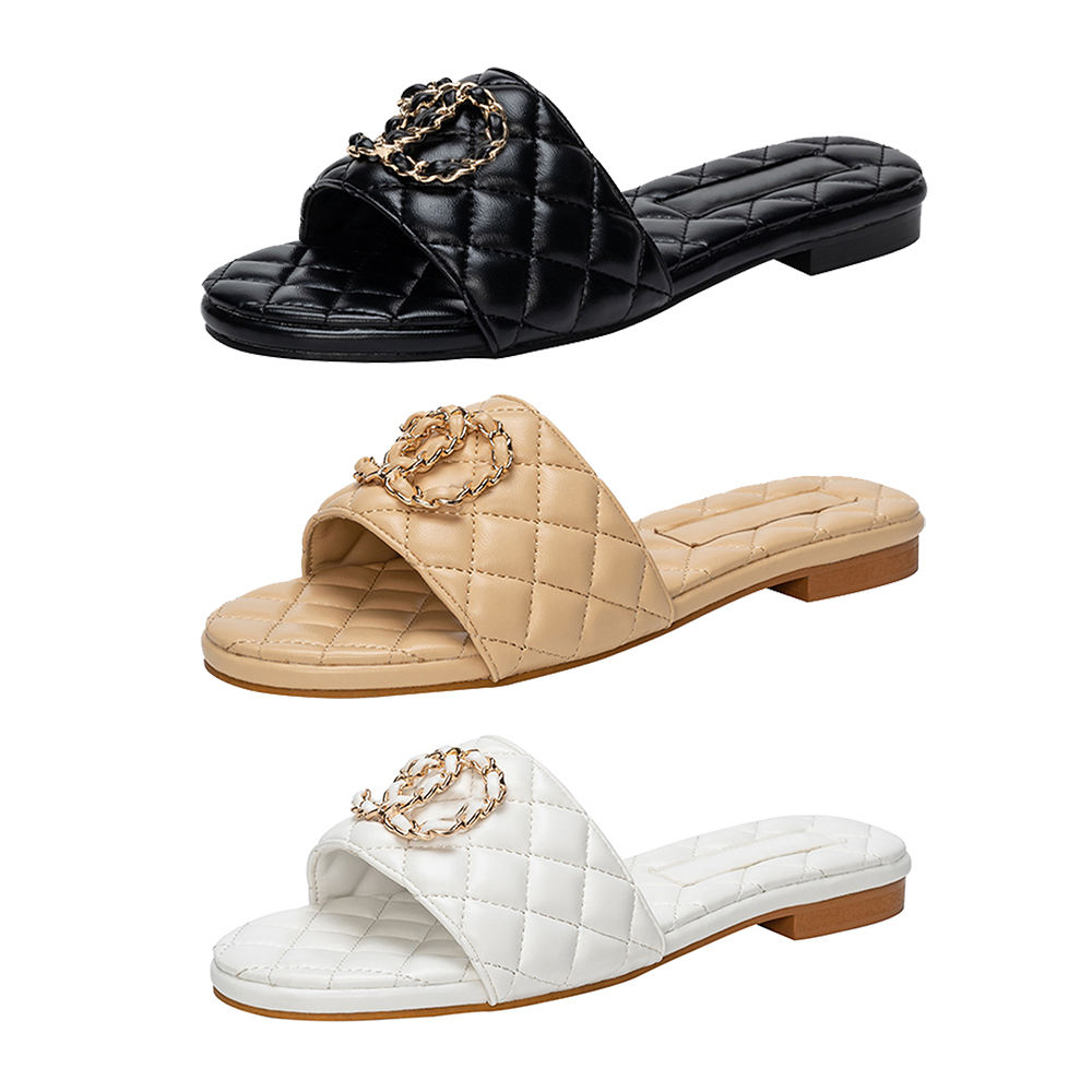 Luxury Designer slipper flat sandal summer brand shoes classic beach sandals casual sandals women outdoor high quality slippers-image-953976654