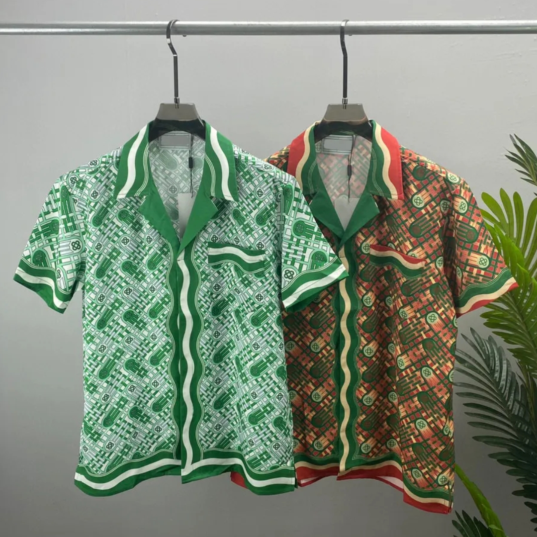 Casa Blanca Casablanc Shirt Casablanca Casual Shirt 90% Polyester Fiber Material Asian Taille de gros prix 2 pièces 5% de rabais